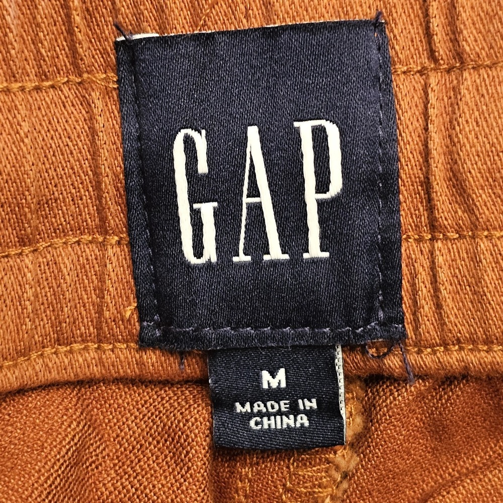 Gap Pants Womens Medium Orange Brick Drawstring Chino Stretch Office Workwear M - Picture 14 of 16